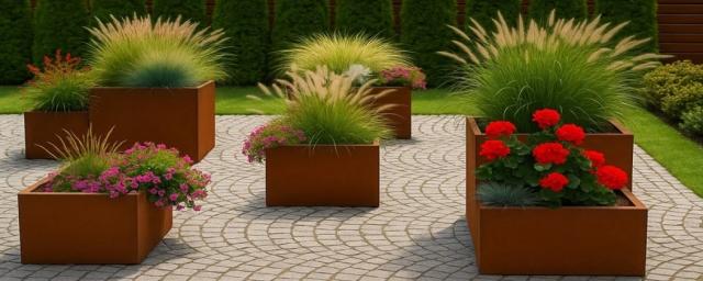 Donice corten – stylowe donice ogrodowe ze stali kortenowej